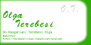 olga terebesi business card